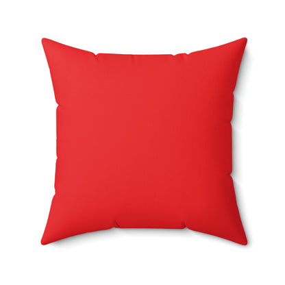 Spun Polyester Square Pillow Case “Pooh Line on Red”