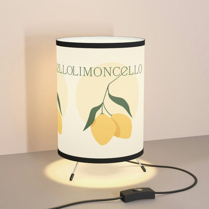 Tripod Lamp with High-Res Printed Shade, US\CA plug “Limoncello”