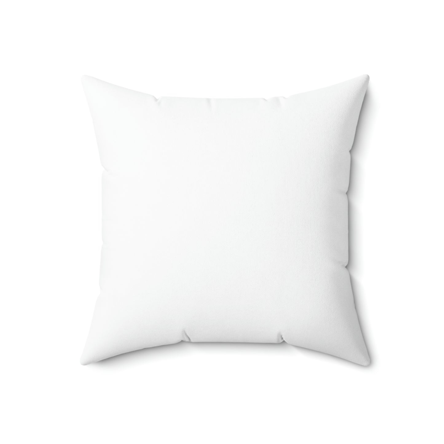 Spun Polyester Square Pillow Case ”Roof on White”