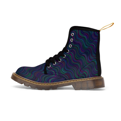 Women's Canvas Boots "Waves of Confusion"