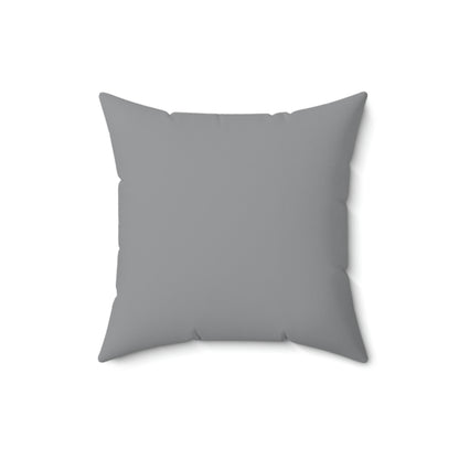 Spun Polyester Square Pillow Case "Retro Beach Sunset on Gray”