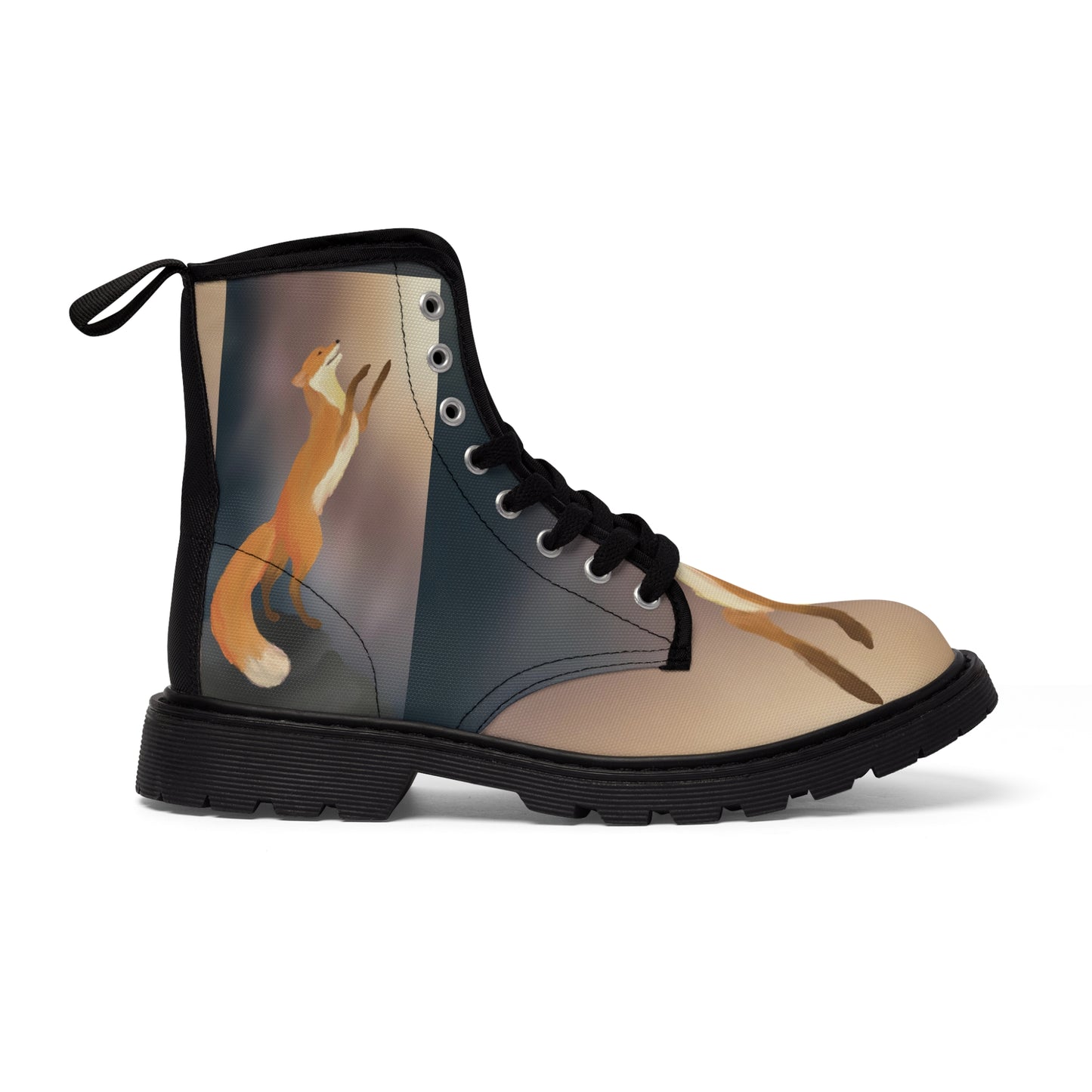 Men's Canvas Boots  "Happy Fox Trot"