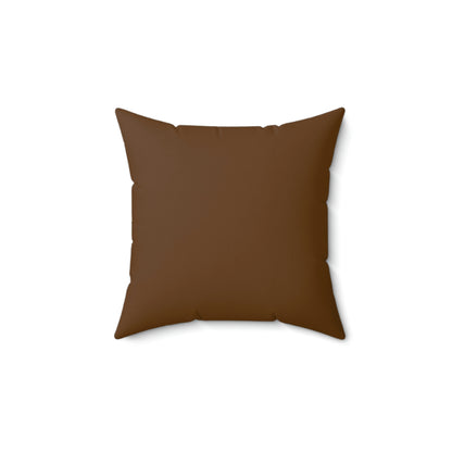 Spun Polyester Square Pillow Case "Best Dad Ever on Brown”