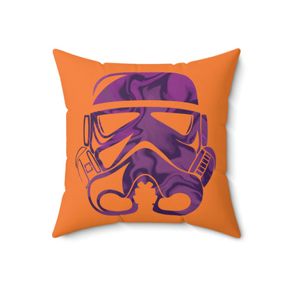 Spun Polyester Square Pillow Case ”Storm Trooper 4 on Crusta”