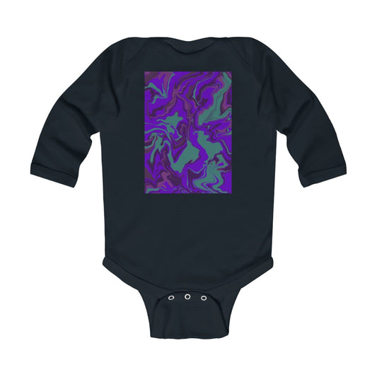 Infant Long Sleeve Bodysuit “Berrypop Fluid”