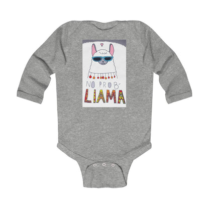Infant Long Sleeve Bodysuit  "No Prob-Llama”