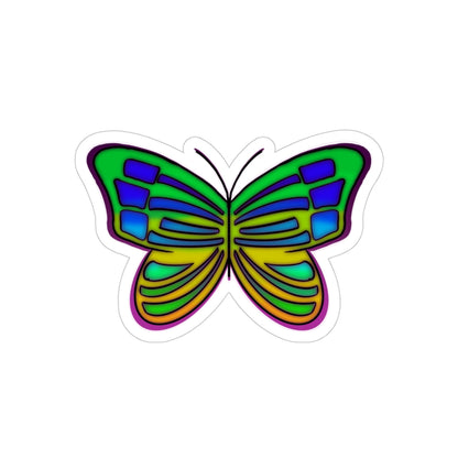 Transparent Outdoor Stickers, Die-Cut, 1pcs  "Butterfly”