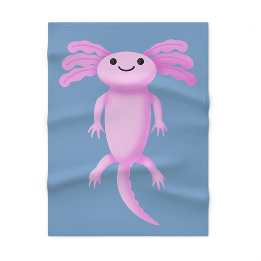 Soft Fleece Baby Blanket  "Axolotl"