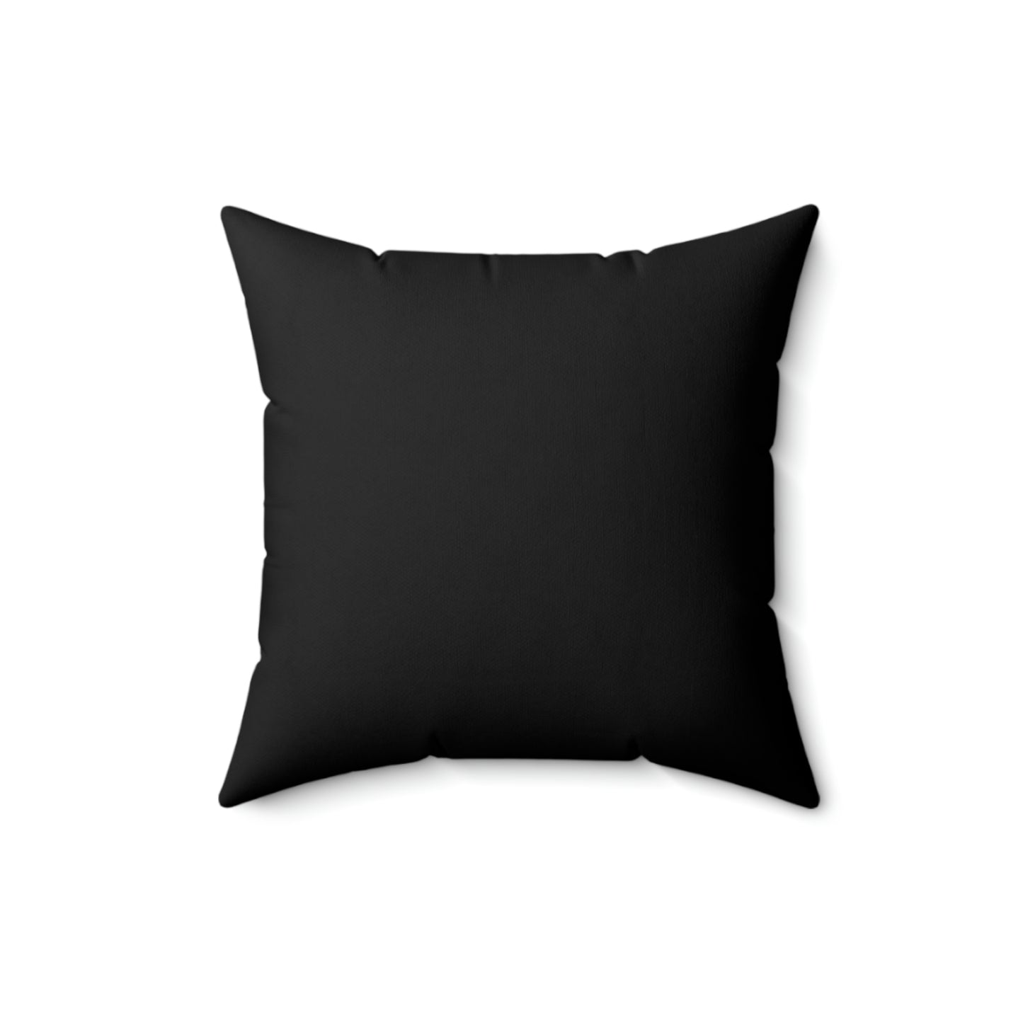 Spun Polyester Square Pillow Case ”Roof on Black”