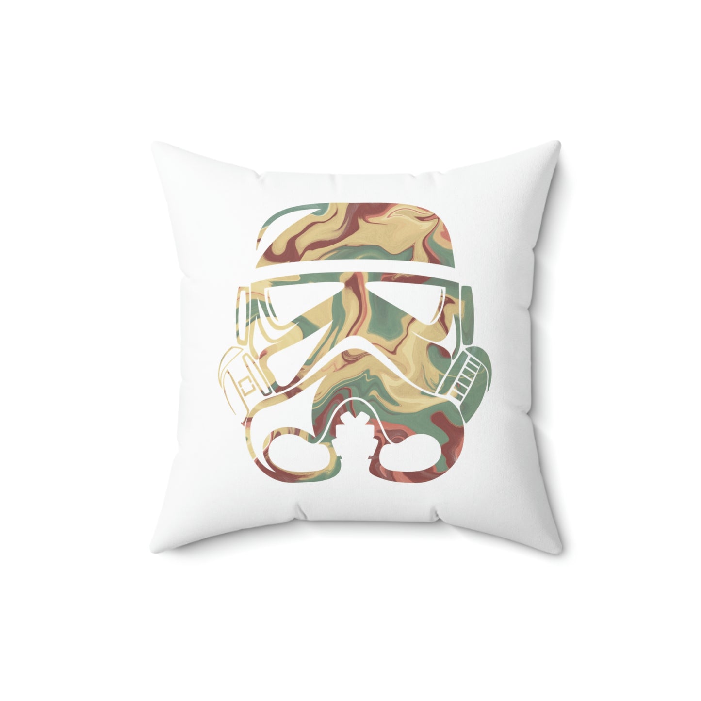 Spun Polyester Square Pillow Case ”Storm Trooper 7 on White”