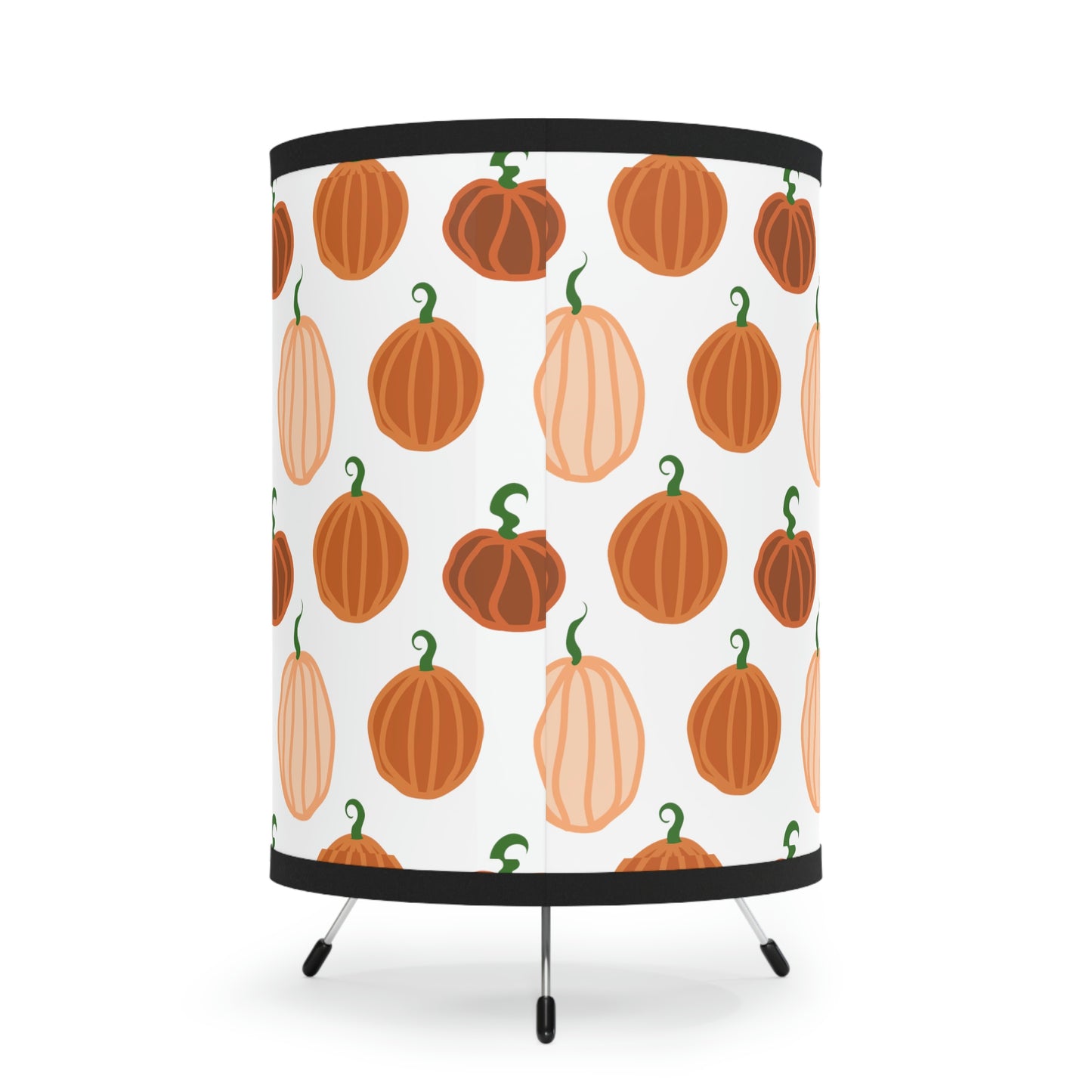Tripod Lamp with High-Res Printed Shade, US\CA plug “Pumpkin Patch”