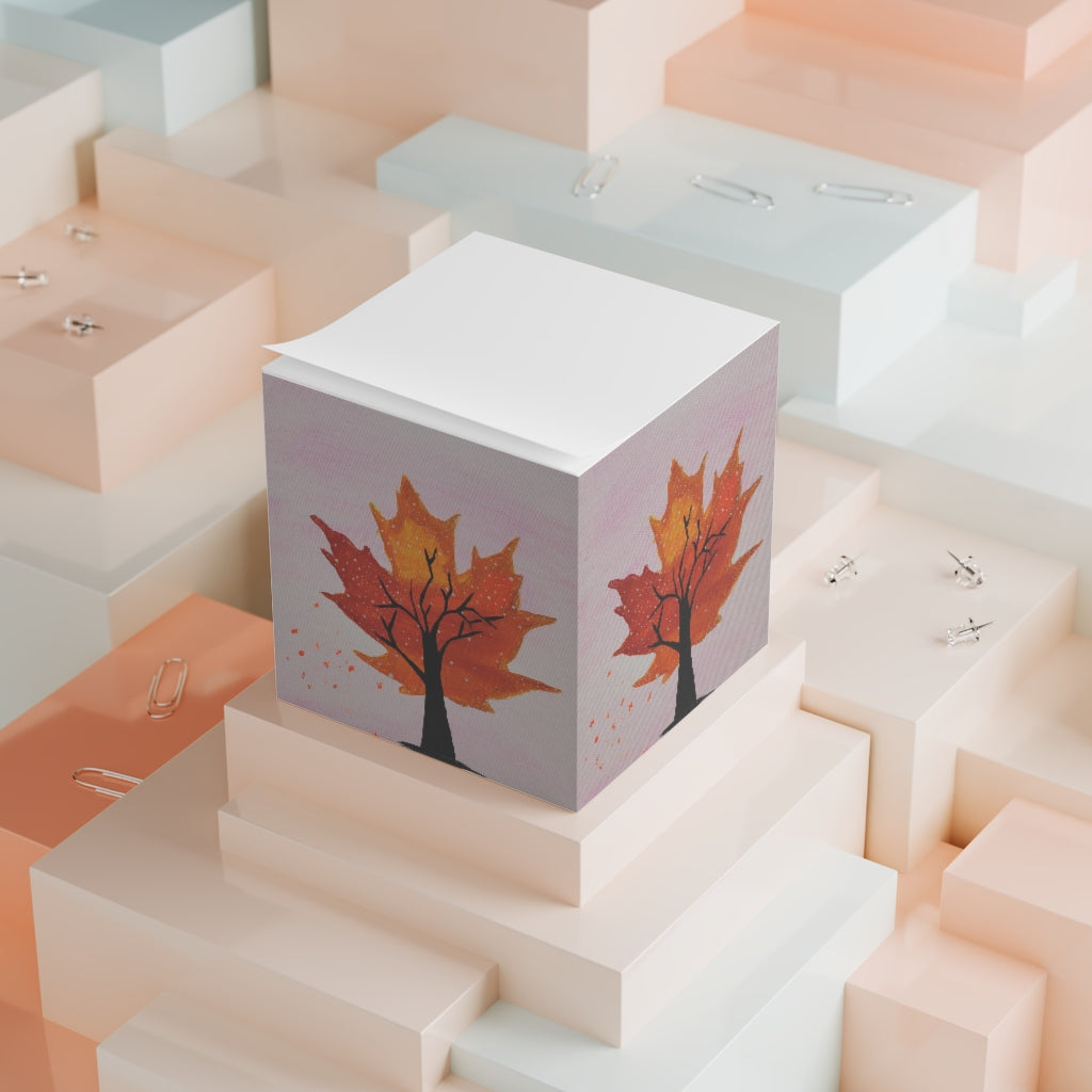 Note Cube  "Autumn Blossom"