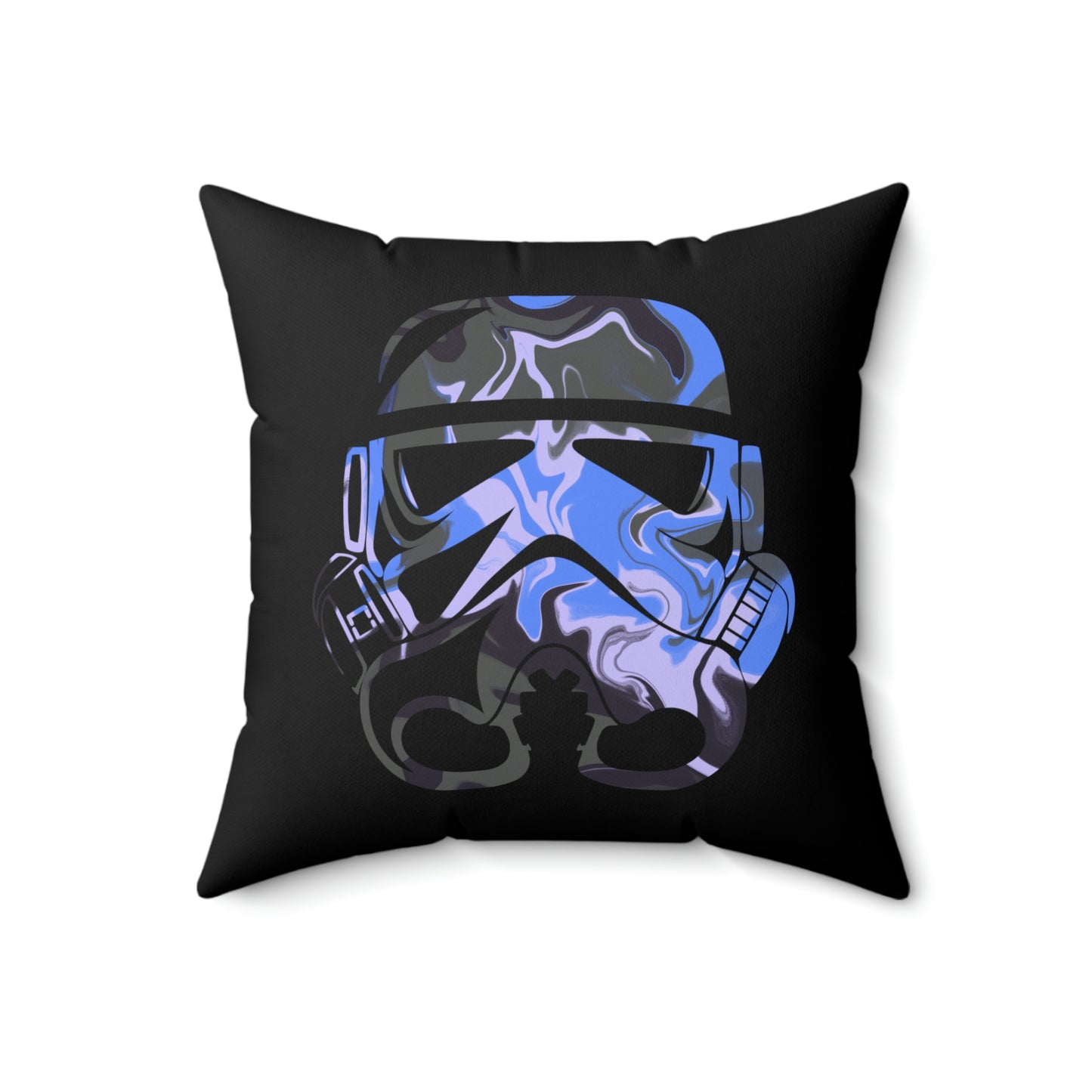 Spun Polyester Square Pillow Case ”Storm Trooper 12 on Black”