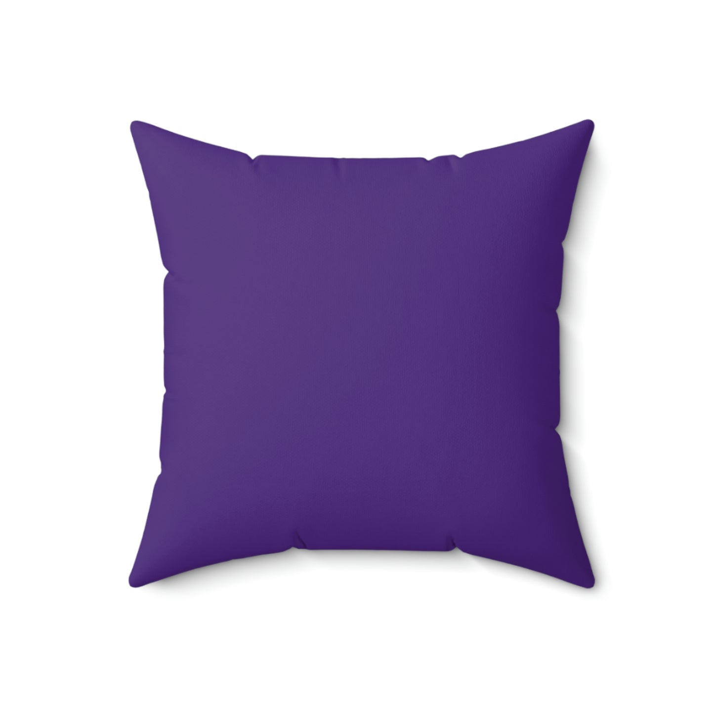 Spun Polyester Square Pillow Case “Moth Black on Purple”