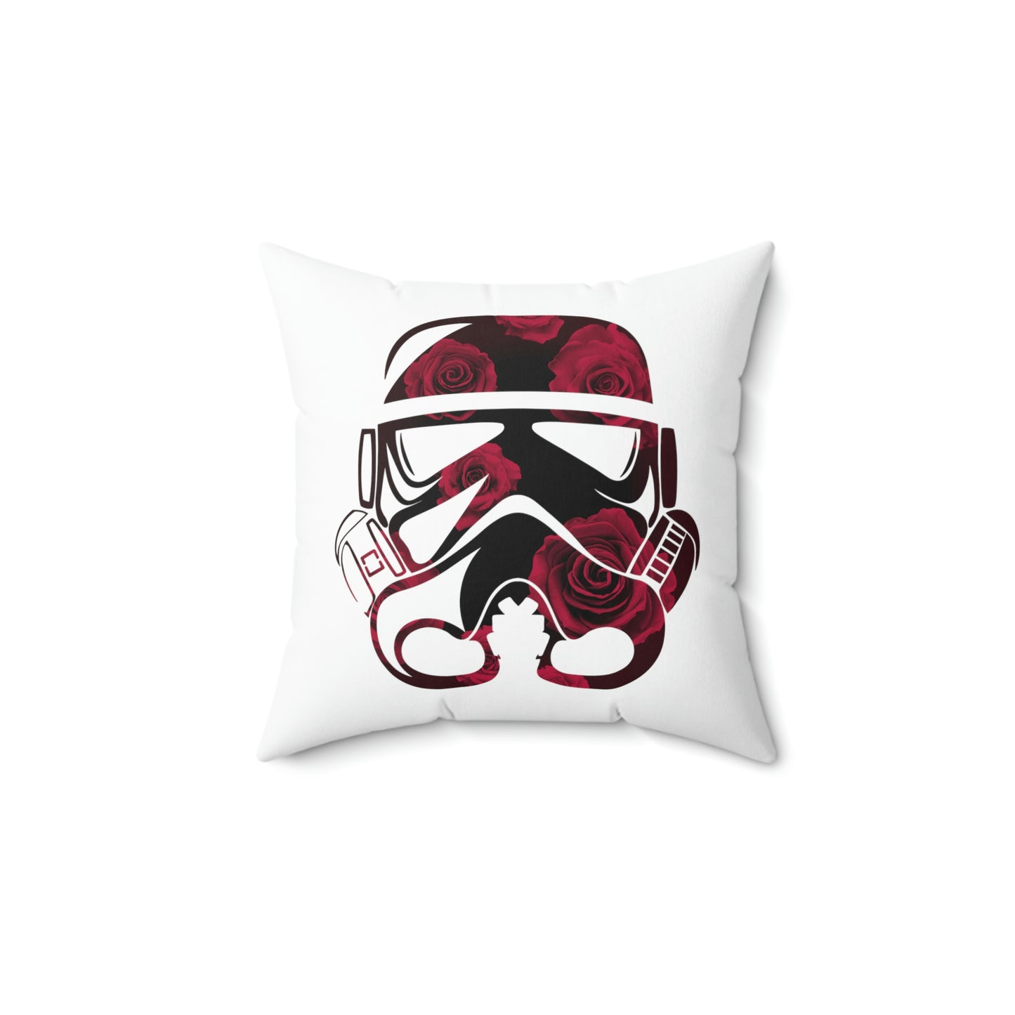Spun Polyester Square Pillow Case ”Storm Trooper 15 on White”