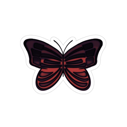Transparent Outdoor Stickers, Die-Cut, 1pcs “Butterfly 2”