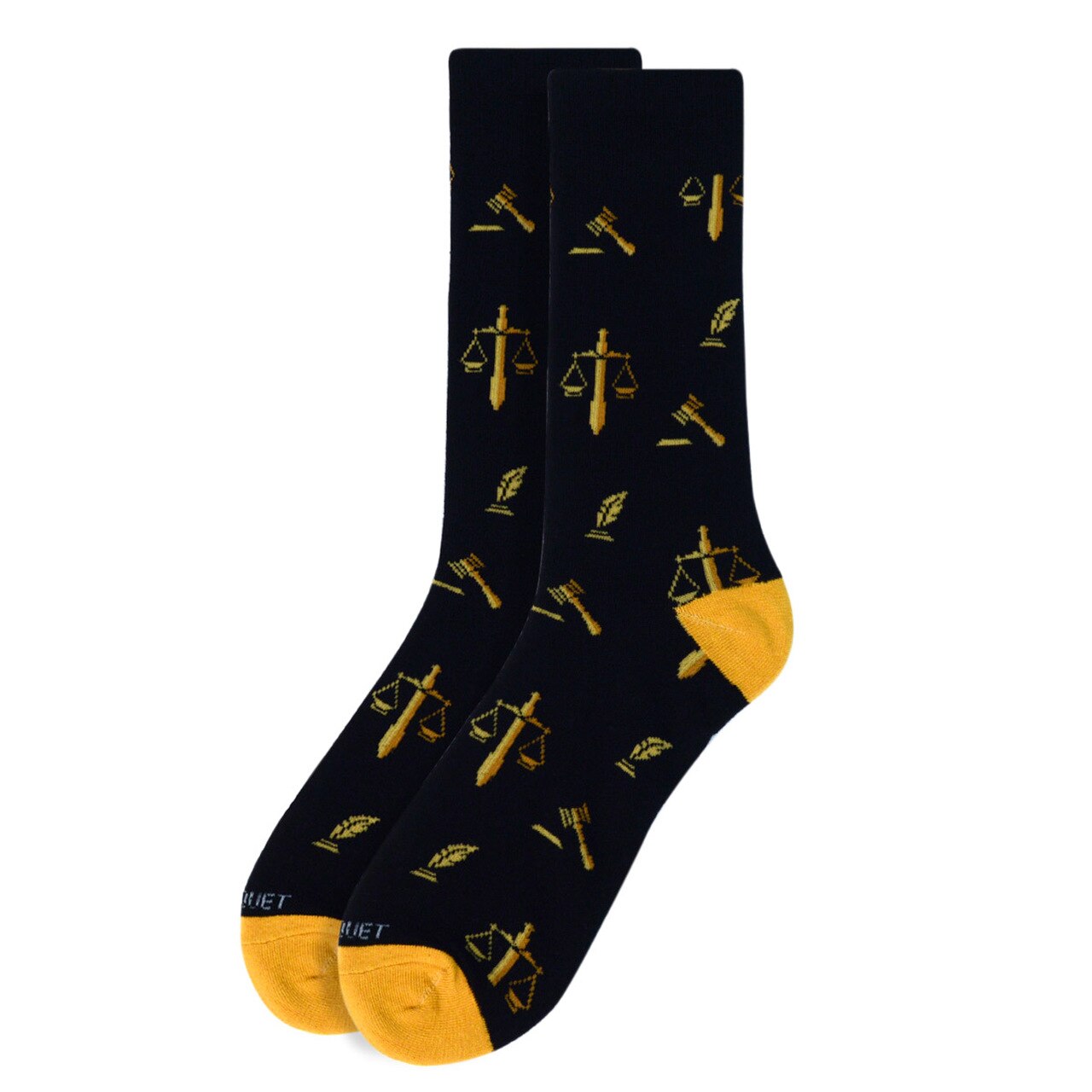 MashasCorner.com   Men's Law & Order Justice Themed Premium Collection Novelty Socks  Who said that socks have to be boring? Colorful, novelty or funny socks is the way to go. That’s why we have a wide range of different colors and design for the different passions and interest. They could be your perfect gift choices for all occasions.  70% Cotton, 25% Polyester, 5% spandex Our Finest Socks: Made from top quality material Sock size: 10-13 Shoe size: 6-12.5 Machine wash, tumble dry low Imported