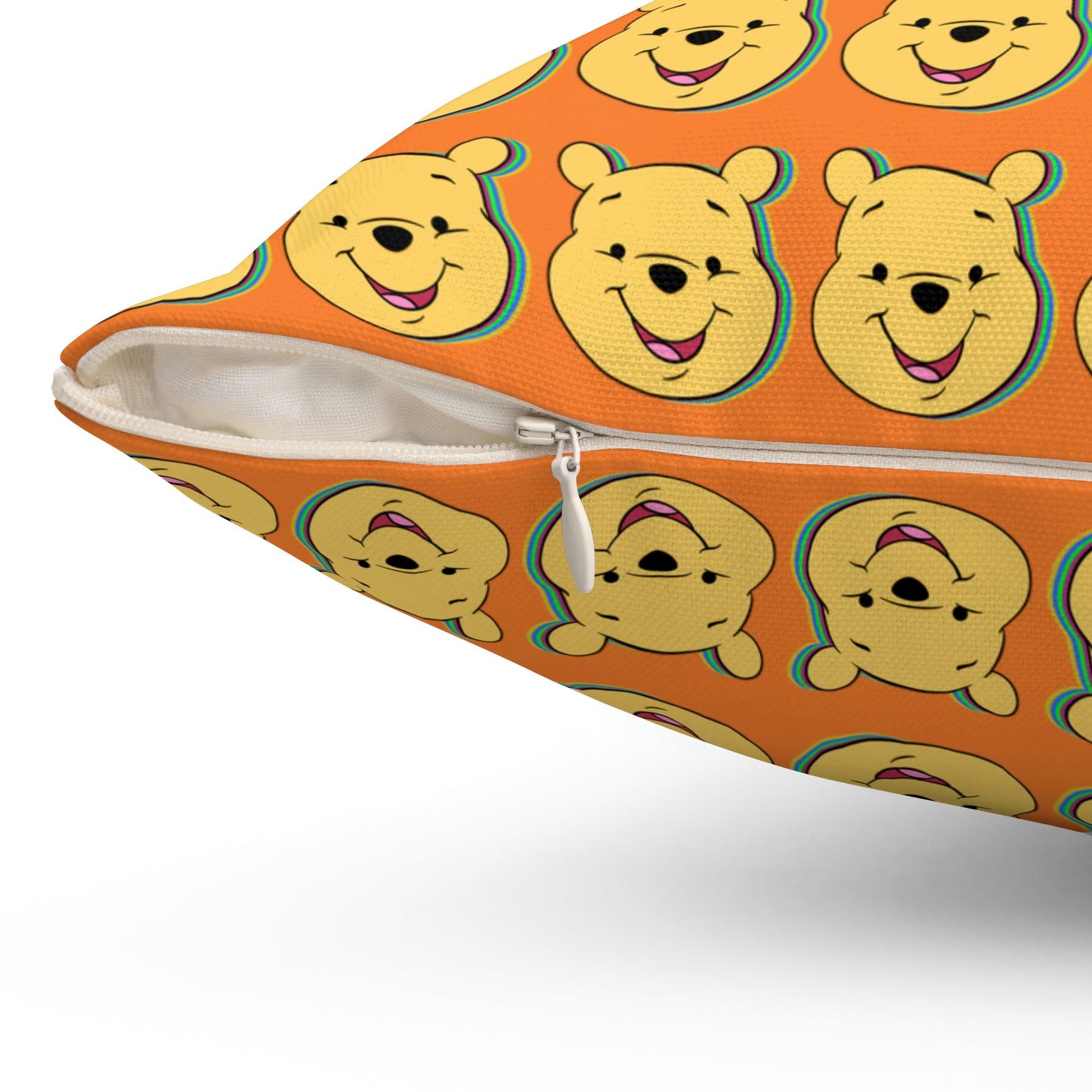 Spun Polyester Square Pillow Case “Trip Pooh on Crusta”