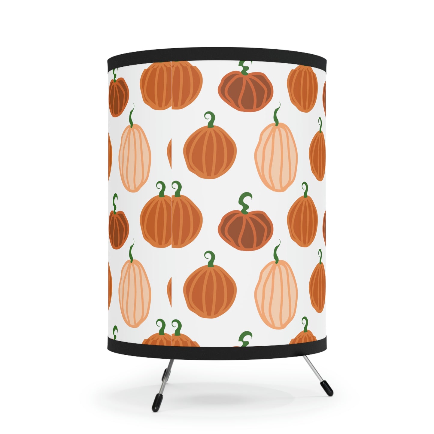 Tripod Lamp with High-Res Printed Shade, US\CA plug “Pumpkin Patch”