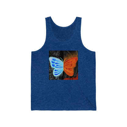 Unisex Jersey Tank “Fire and Ice Butterfly”