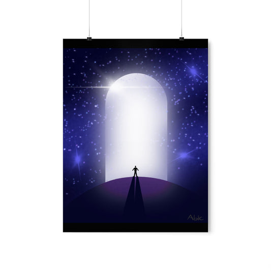 Premium Matte vertical posters  "Door to the Moon"