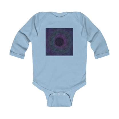 Infant Long Sleeve Bodysuit  "Amethyst Mandala”