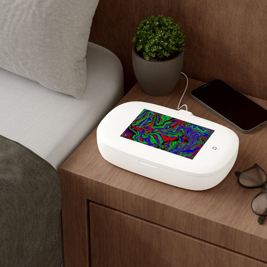 UV Phone Sanitizer and Wireless Charging Pad  "Psycho Fluid"