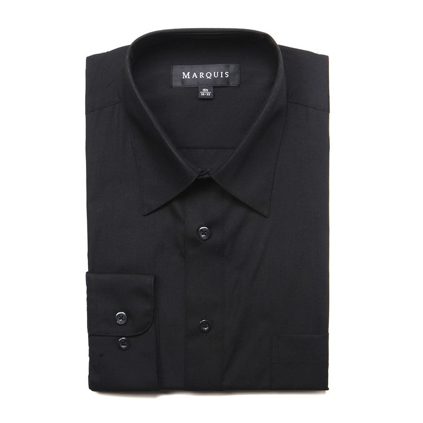 Marquis Solid Classic Fit Long Sleeve Dress Shirt 2XL 3XL 4XL 5XL 6XL 18.5 19.5 20.5 22.0 24.0