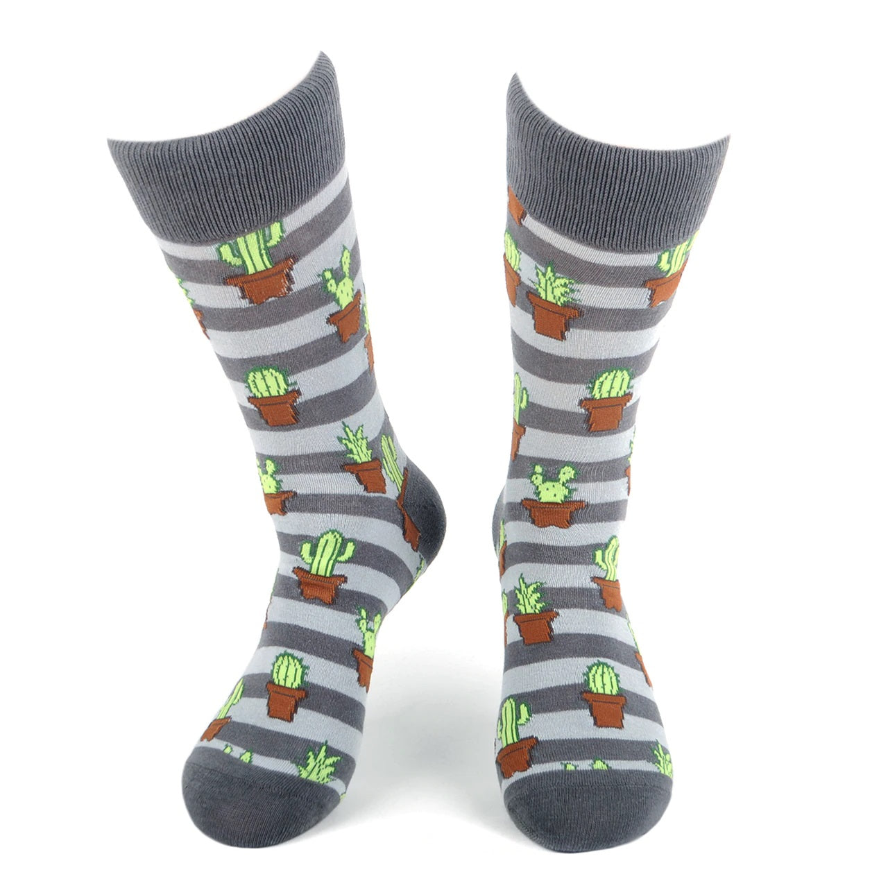 MashasCorner.com   Men's Cactus Novelty Socks  Add some fun to your outfit with our Novelty Socks. These socks are perfect for when you have to maintain being a professional but still have that burning desire to be fun & silly! These socks are super soft & comfy.  70% Cotton, 25% Polyester, 5% spandex Sock size: 10-13 Shoe size: 6-12.5 Machine wash, tumble dry low Imported