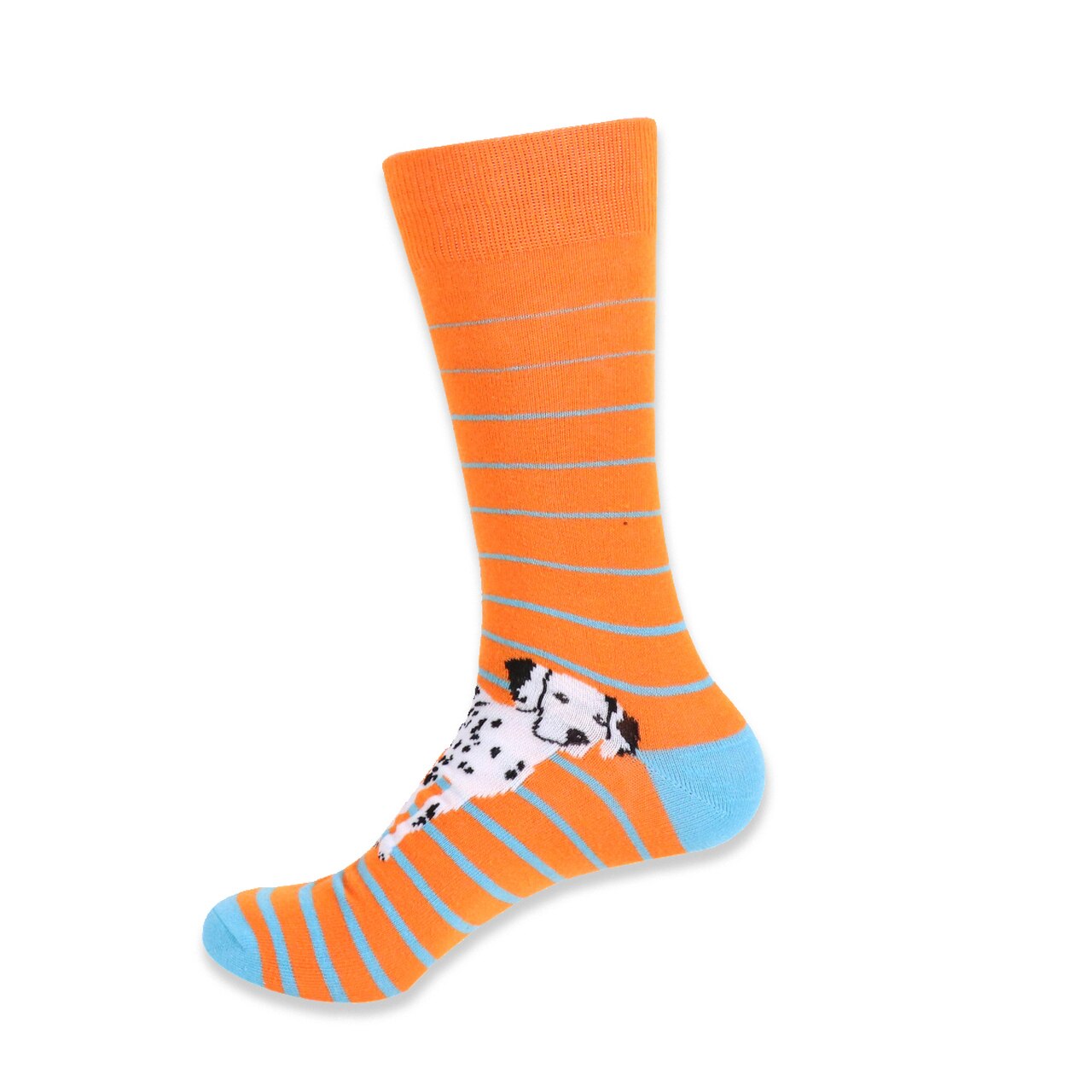MashasCorner.com   Men's Novelty Dalmatian Dogs Socks  Add some fun to your outfit with our Novelty Socks. These socks are perfect for when you have to maintain being a professional but still have that burning desire to be fun & silly! These socks are super soft & comfy.  70% Cotton, 25% Polyester, 5% spandex Sock size: 10-13 Shoe size: 6-12.5 Machine wash, tumble dry low Imported