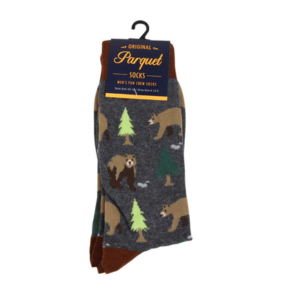 MashasCorner.com   Men's Novelty Bear Socks  Add some fun to your outfit with our Novelty Socks. These socks are perfect for when you have to maintain being a professional but still have that burning desire to be fun & silly! These socks are super soft & comfy.  70% Cotton, 25% Polyester, 5% spandex Sock size: 10-13 Shoe size: 6-12.5 Machine wash, tumble dry low Imported