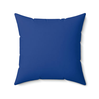 Spun Polyester Square Pillow Case “Lemon Bicycle on Dark Blue”
