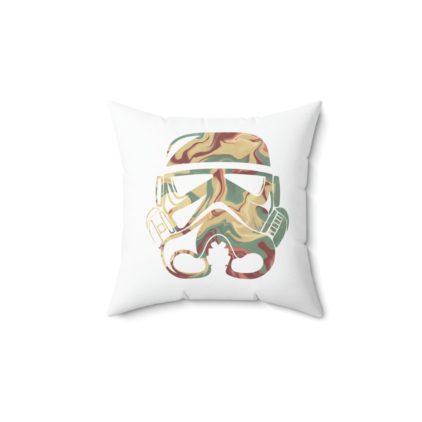 Spun Polyester Square Pillow Case ”Storm Trooper 7 on White”