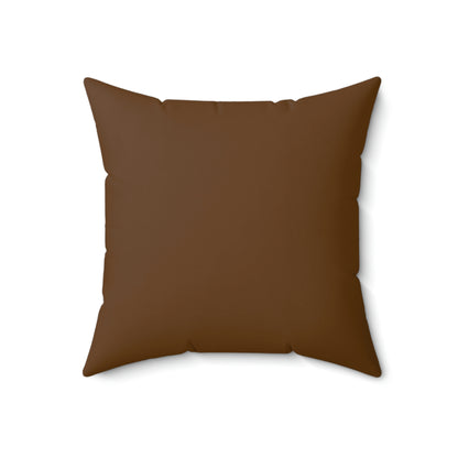 Spun Polyester Square Pillow Case "Best Dad Ever on Brown”