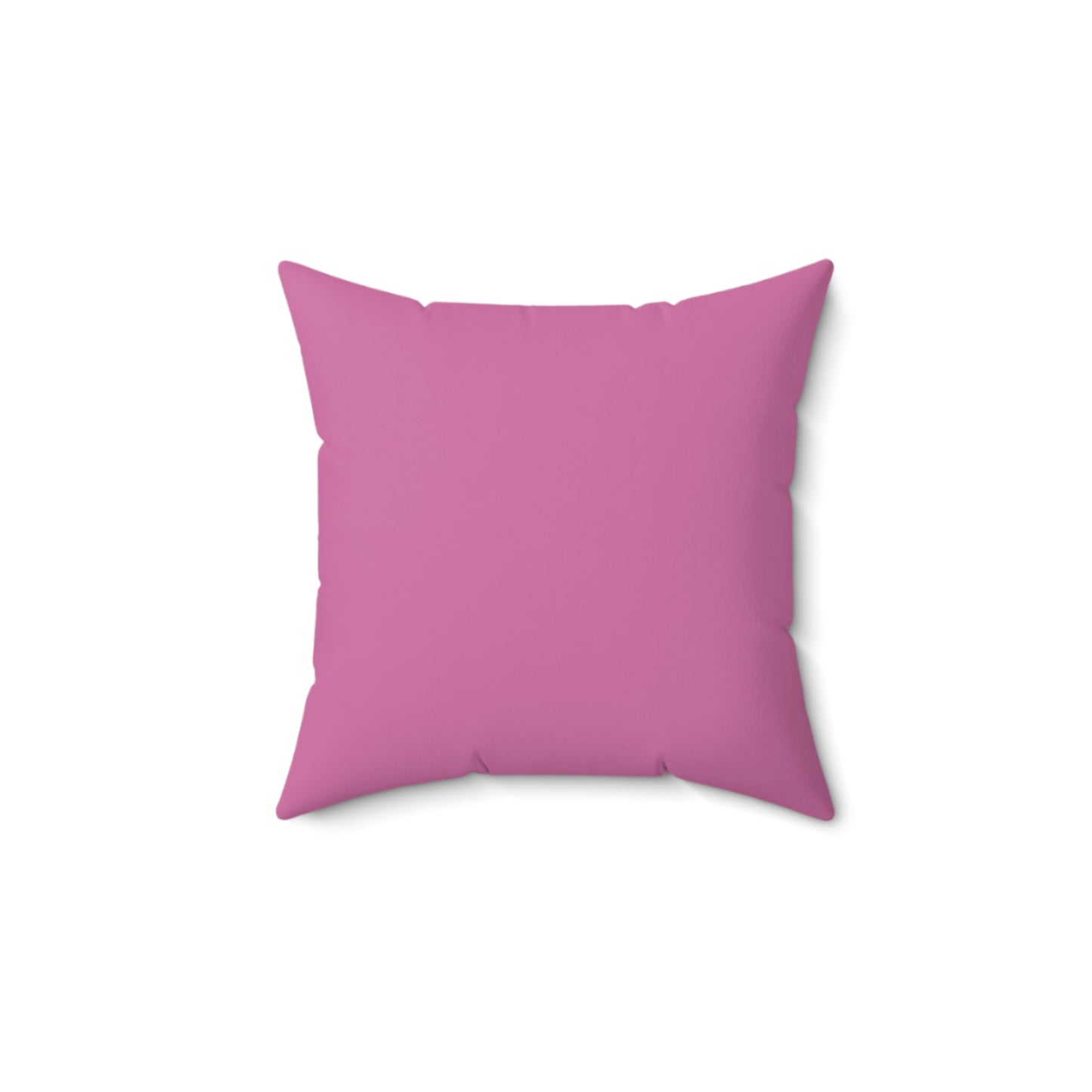 Spun Polyester Square Pillow Case “Knowledge Powered by Google on Light Pink”