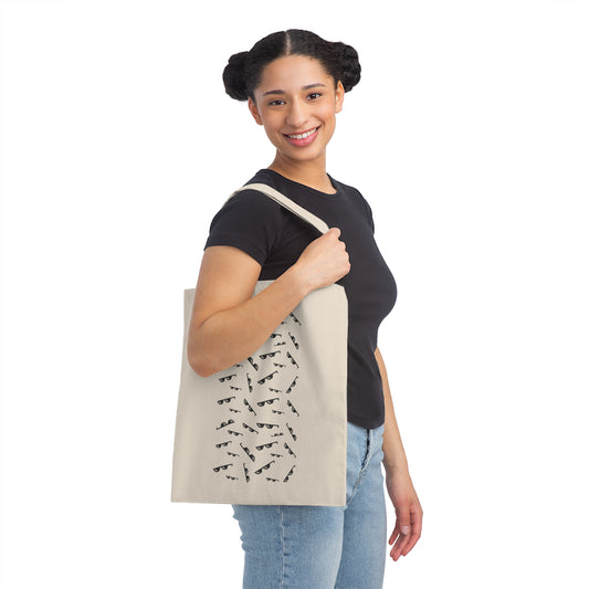 Canvas Tote Bag  "Deal With It Pattern”