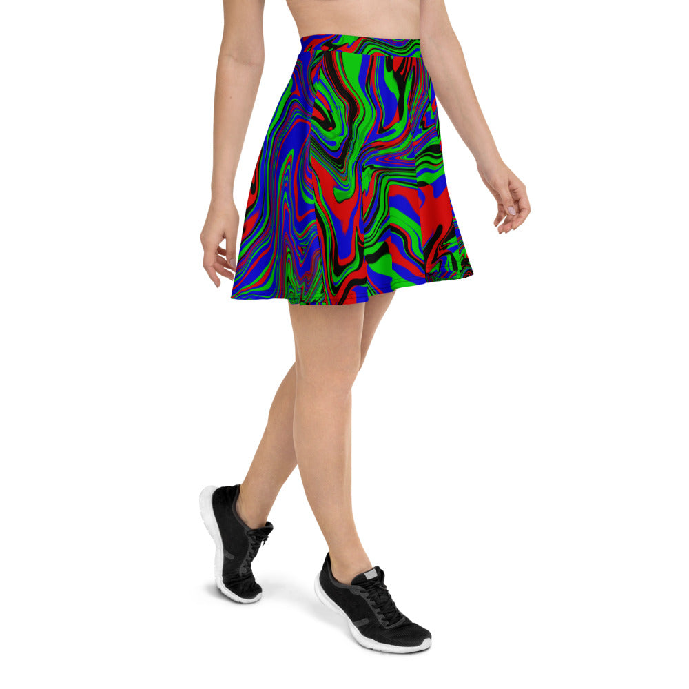 Skater Skirt  "Psycho Fluid" design