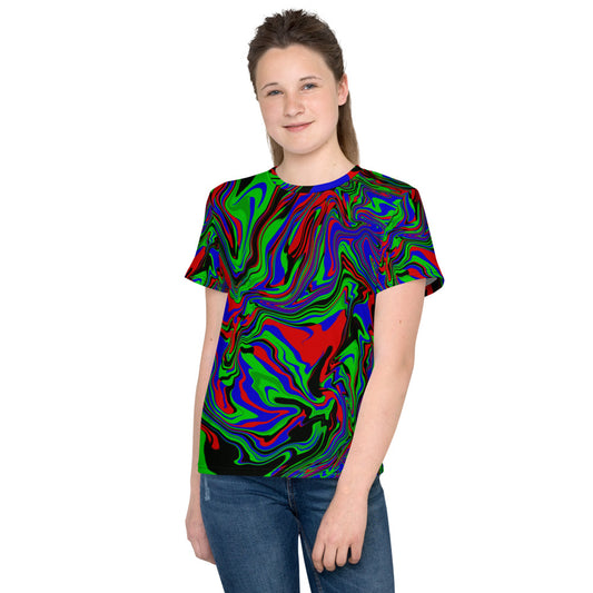 Youth Crew Neck T-Shirt  "Psycho Fluid" design