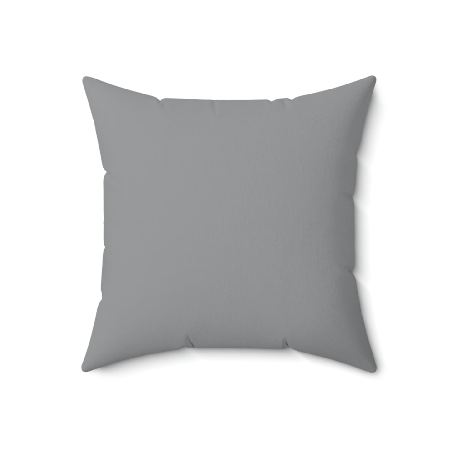 Spun Polyester Square Pillow Case "Mom Flowers on Gray”