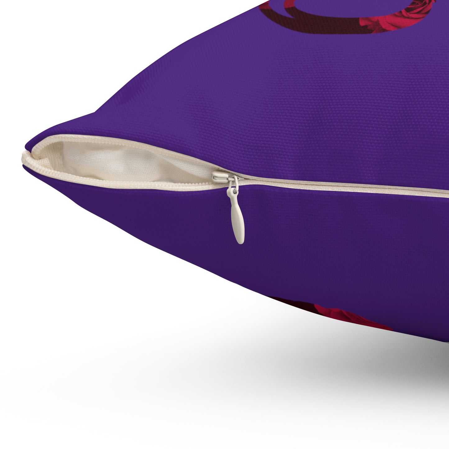 Spun Polyester Square Pillow Case ”Storm Trooper 15 on Purple”