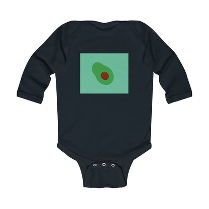 Infant Long Sleeve Bodysuit  "Avocado”