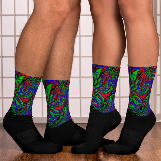 Socks  "Psycho Fluid" design