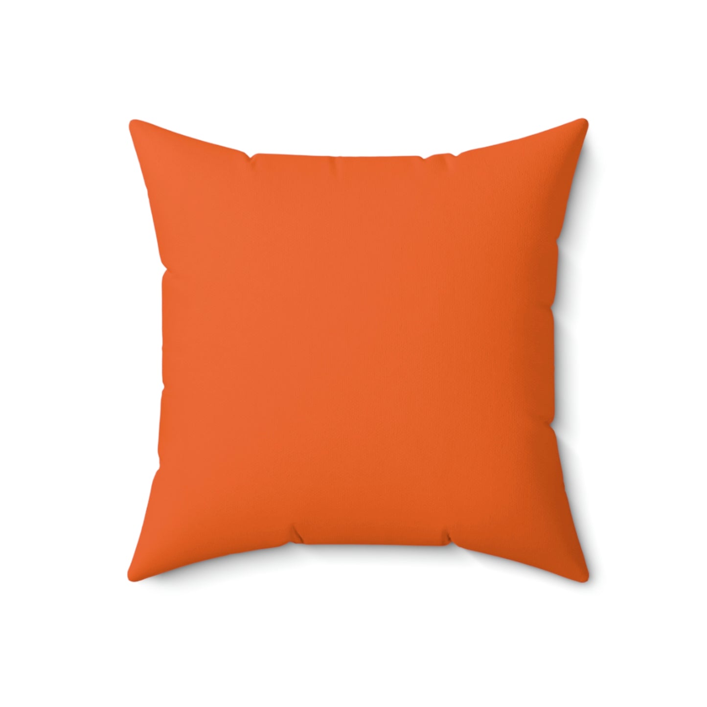 Spun Polyester Square Pillow Case “Moth Black on Orange”