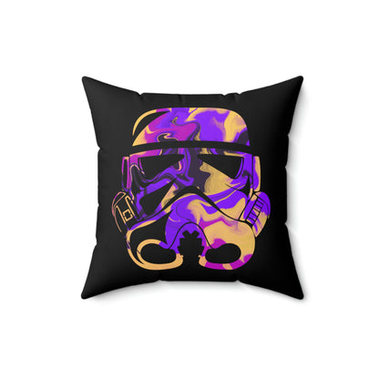 Spun Polyester Square Pillow Case ”Storm Trooper 14 on Black”