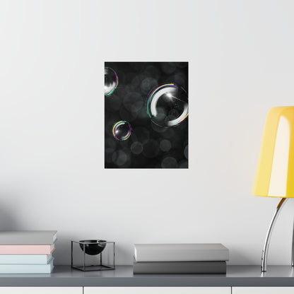 Premium Matte vertical posters  "Iridescent Bubbles"