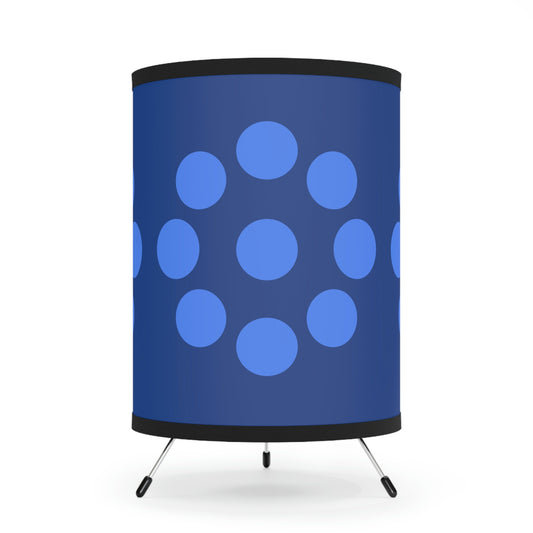 Tripod Lamp with High-Res Printed Shade, US\CA plug “Blue Circles”