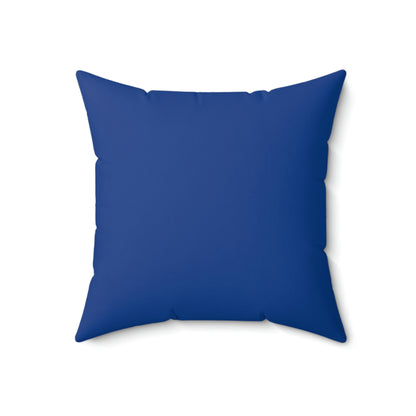 Spun Polyester Square Pillow Case "Retro Beach Sunset on Dark Blue”