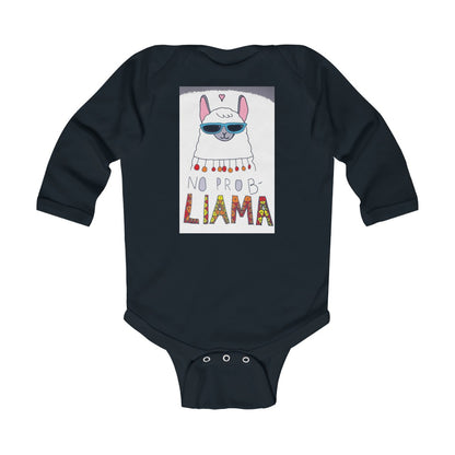 Infant Long Sleeve Bodysuit  "No Prob-Llama”