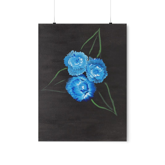Premium Matte vertical posters  "Blue Carnations"