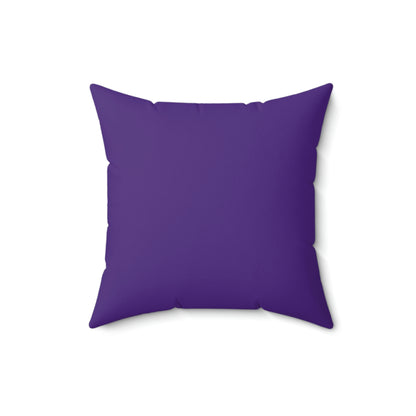 Spun Polyester Square Pillow Case “Pooh on Purple”